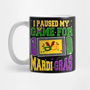 I Paused My Game For Mardi Gras Video Game Controller Boys Vintage Mug